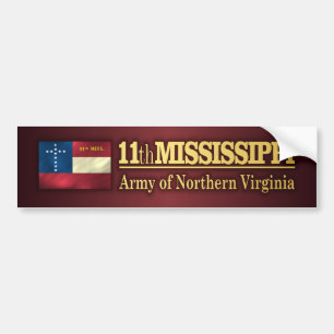 Autocollant De Voiture 11e infanterie du Mississippi (BA2)