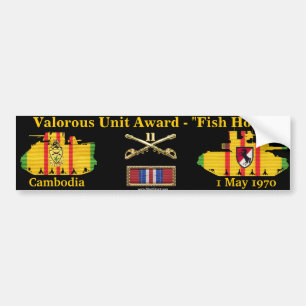 Autocollant De Voiture 11ème Unité valeureuse d'ACR - Cambodge "hameço