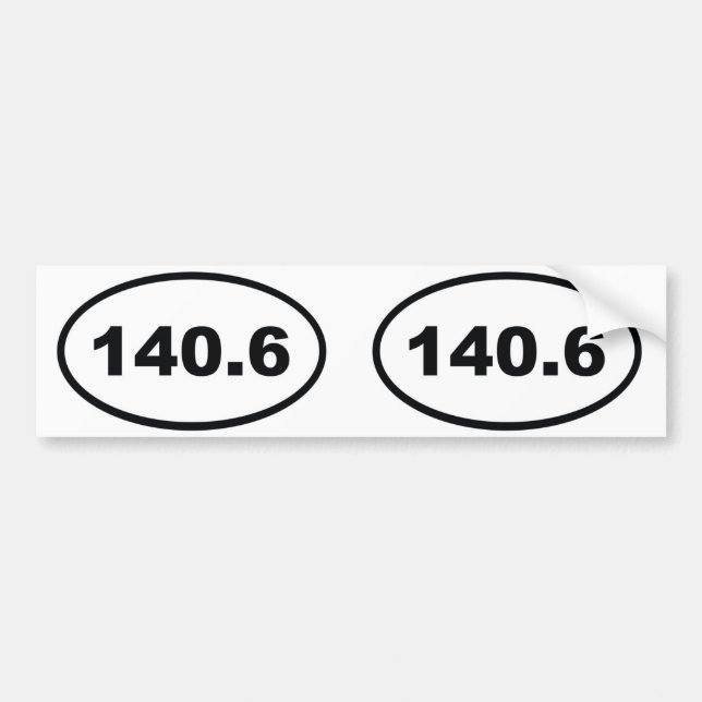 Autocollant De Voiture 140,6 miles Triathlon (Devant)