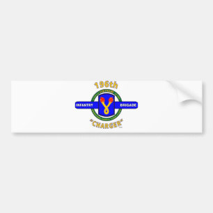 Autocollant De Voiture 196TH BRIGADE "CHARGEUR" VIETNAM d'INFANTERIE