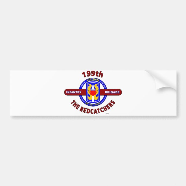 Autocollant De Voiture 199TH BRIGADE d'INFANTERIE "Le REDCATCHERS " (Devant)