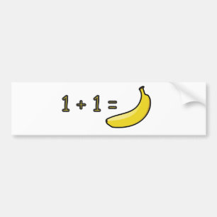 Autocollant De Voiture 1 + 1 = banane