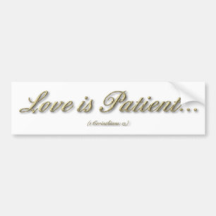 Autocollant De Voiture 1 Corinthiens 13 - l'amour est patient