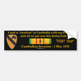 Autocollant De Voiture 1re division de cavalerie cambodgienne Vacances