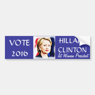 Autocollant De Voiture 1st Woman President Hillary Clinton 2016_