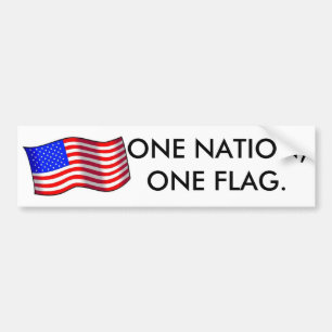 Autocollant De Voiture 1usa1-med, UNE NATION, UN DRAPEAU