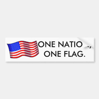 Autocollant De Voiture 1usa1-med, UNE NATION, UN DRAPEAU