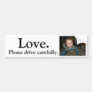 Autocollant De Voiture 20080303OverallsSmile, amour., conduisent svp le