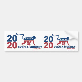 Autocollant De Voiture 2020 Même un singe pour le président américain.