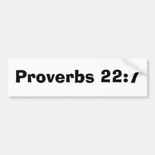 Autocollant De Voiture 22:7 de proverbes