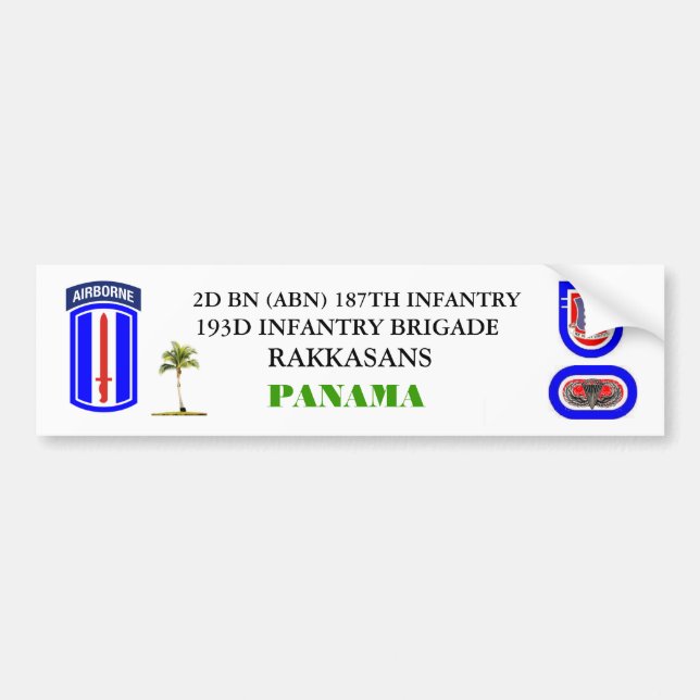 Autocollant De Voiture 2D Adhésif pour pare-chocs d'INFANTERIE de (Devant)