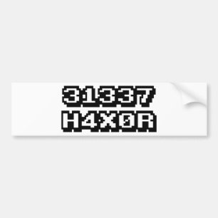AUTOCOLLANT DE VOITURE 31337 H4X0R