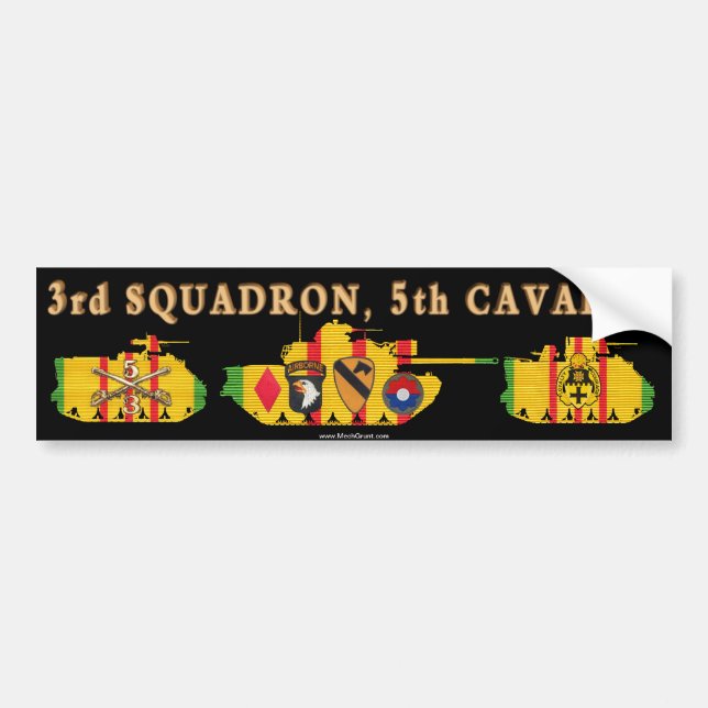 Autocollant De Voiture 3/5th Voies et réservoir de la cavalerie VSR (Devant)
