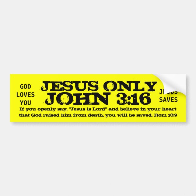 AUTOCOLLANT DE VOITURE 3H16 DE JÉSUS ONLYJOHN (Devant)
