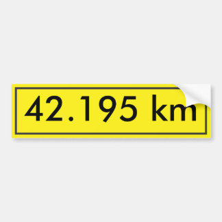 Autocollant De Voiture 42.195 Bumper Sticker| Style de panneau de rue jau