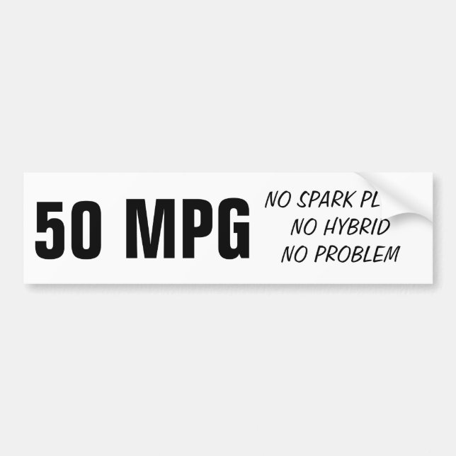 Autocollant De Voiture 50MPG diesel (Devant)