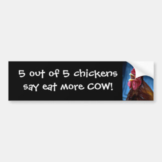 Autocollant De Voiture 5 sur 5 poulets indiquent….