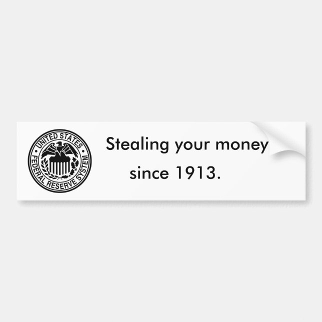 Autocollant De Voiture 600px-US-FederalReserveSystem-Seal_svg, Stealin… (Devant)