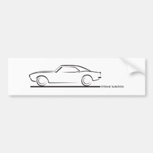 Autocollant De Voiture 68 Camaro Hard Top BLK
