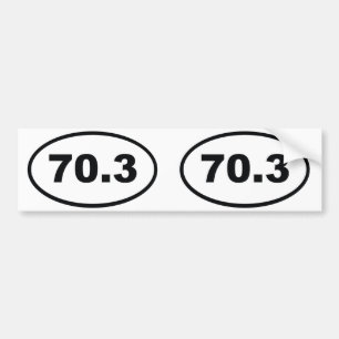 Autocollant De Voiture 70,3 milles à mi-triathlon