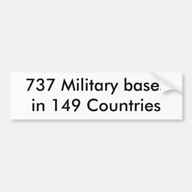 Autocollant De Voiture 737 bases militaires dans 149 pays (Devant)