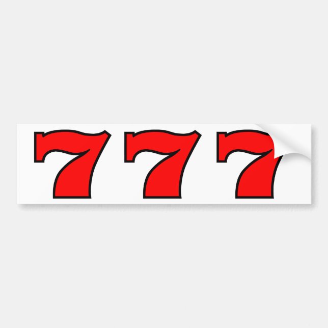 AUTOCOLLANT DE VOITURE 777 (Devant)