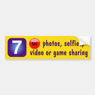 Autocollant De Voiture 7 aucuns partages de photos, de selfies, de vidéo