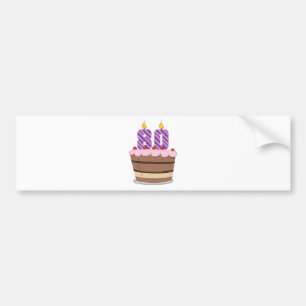 Autocollant De Voiture 80 ans sur le gâteau d'anniversaire