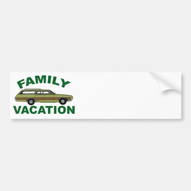 Autocollant De Voiture 80s Vacances familiales (Devant)