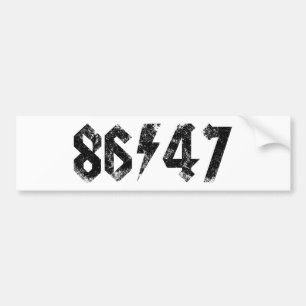 Autocollant De Voiture 8647 Anti Trump Retro Vintage 80s Rock Style