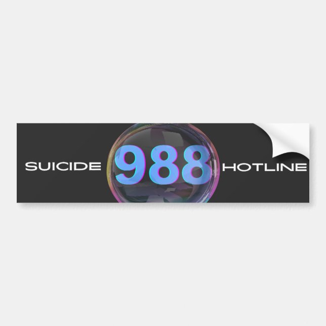 Autocollant De Voiture 988 Sticker pare-chocs pour la prévention du suici (Devant)