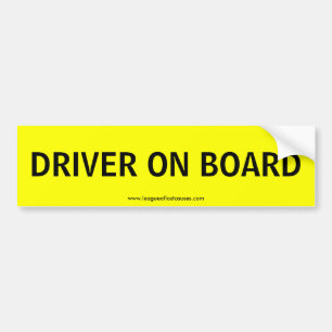 Autocollant De Voiture "À bord : Adhésif pour pare-chocs de conducteur"
