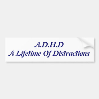 Autocollant De Voiture A.D.H.D une vie des distractions