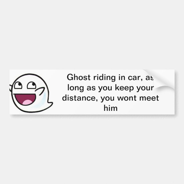Autocollant De Voiture A eu un ami qui fantôme se débarrasser (Devant)