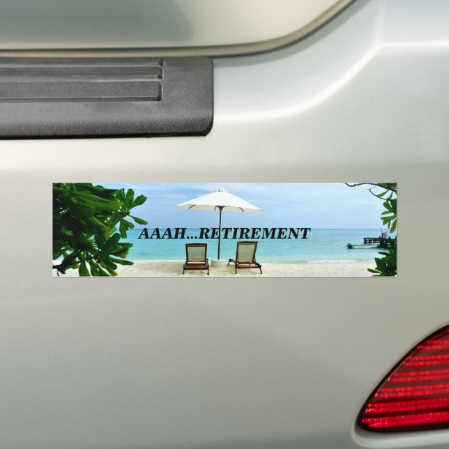 Autocollant De Voiture Aaah...Retraite (En voiture)