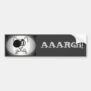 Autocollant De Voiture aaargh ! Pirate Pirate Cat