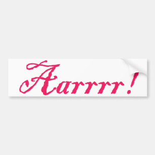 Autocollant De Voiture Aarrr ! , Adhésif pour pare-chocs