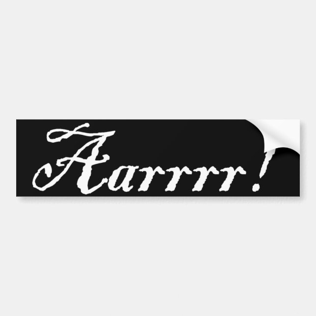 Autocollant De Voiture Aarrr ! , Adhésif pour pare-chocs (Devant)