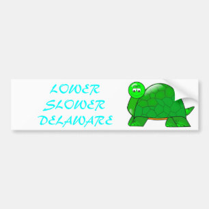 Autocollant De Voiture Abaissez le Delaware plus lent
