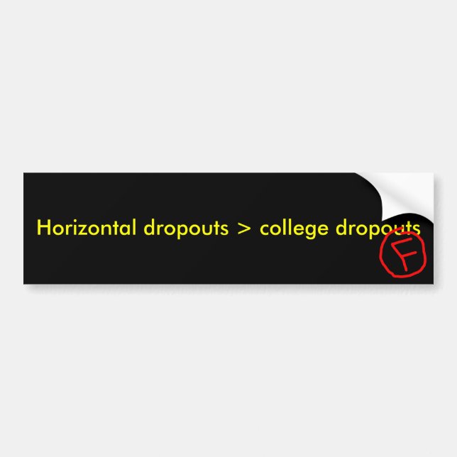 Autocollant De Voiture Abandons scolaires horizontaux > abandons (Devant)