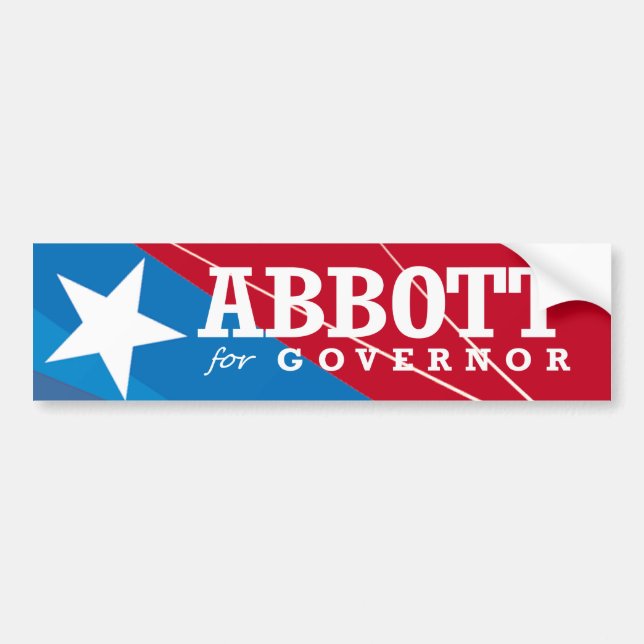AUTOCOLLANT DE VOITURE ABBOTT POUR LE GOUVERNEUR 2014 (Devant)