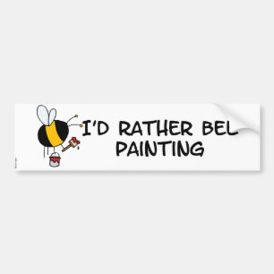 Autocollant De Voiture abeille de travailleur - peintre