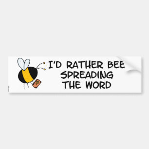 Autocollant De Voiture abeille de travailleur - prédicateur