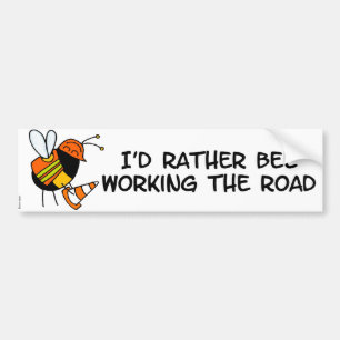 Autocollant De Voiture abeille de travailleur - travailleur de route