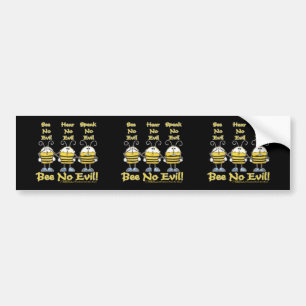 Autocollant De Voiture Abeilles "Bee No Evil"