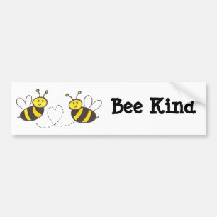 Autocollant De Voiture Abeilles de miel avec Abeille de coeur