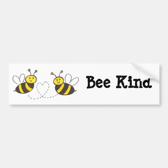 Autocollant De Voiture Abeilles de miel avec Abeille de coeur (Devant)