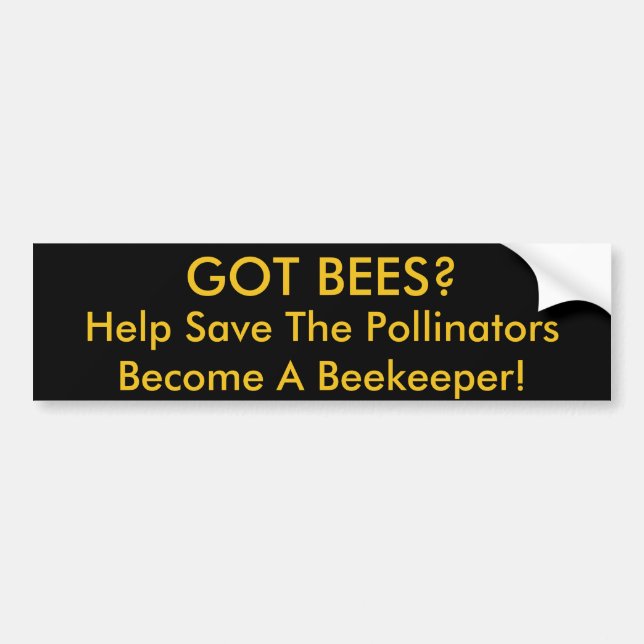Autocollant De Voiture Abeilles obtenues ? Adhésif pour pare-chocs (Devant)