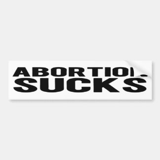 AUTOCOLLANT DE VOITURE ABORTION SUCKS