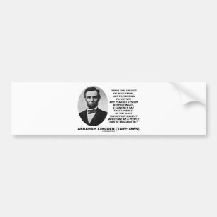 Autocollant De Voiture Abraham Lincoln sur le sujet de l'éducation